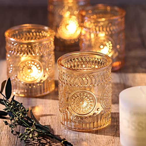 Gold Votive Candle Holders Set of 36- Glass Candle Holders Bulk
