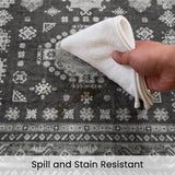 2x5 Runner Rug Washable Non Slip Small Mat for Entry Hallway, Charcoal Gray