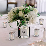 24Pcs Silver Votive Candle Holders for Table - Mercury Glass Votives Silver Candle Holder - Tealight Candle Holder for Wedding Centerpieces & Party Decorations