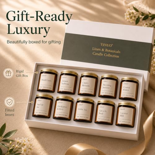 Scented Candle Gift Set, 10 Scents Soy Wax Candles, 35 oz Total