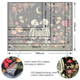 Wegklazax Floral Skeleton Lovers Tapestry Aesthetic Skull Gothic Tapestry for Bedroom The Lovers Wall Hanging for Bedroom Living Room Skull 36×48 Inches