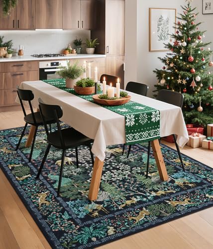 GarveeHome Forest Rugs 5x7 Area Rugs for Living Room Washable 5x7 Rugs