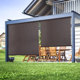New Bungee kit + end caps Universal Replacement Mounting Brackets of Exterior Sun Shades Outdoor/Indoor Roller up Blinds (Brown, 2pack)
