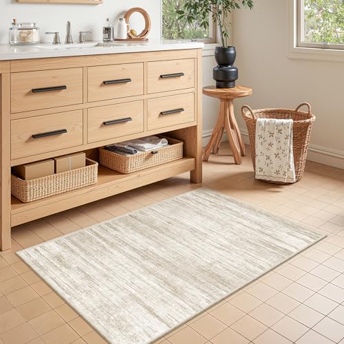 2x3 Rug Non Slip, Small Washable Entryway Rug,Brown