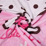 SIKYUCOR Cartoon Printing Throw Blanket for Girls Kids Adults, 40""x55"", All Seasons Flannel Fleece Blanket, Soft & Warm Plush Blankets for Couch Sofa Bed Camping Travel (pink 1)