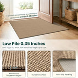 KOZYFLY Boho Runners for Hallways 2x6 ft Washable Kitchen Runner Non Slip Rubber Backed Hall Runners Cotton Entryway Runner Rugs for Indoor Backdoor Bedroom Kitchen, Orange Beige/Tan/Brown