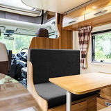 Tlswshsy RV Dinette Cushion Covers-Stretchable Loveseat Sofa Furniture Protector -Elastic Camper Cushion Slipcoversfor RV Camper Car Bench (Black)