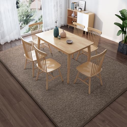 Large Modern Area Rugs for Living Room Bedroom, 7x10 Feet Brown
