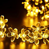 Indoor Plug in Decorative Fairy Flower String Lights, 33ft 100 LED Twinkle Cherry Blossom Floral Lamp for Bedroom Window Wall Ceiling Tree Hanging, Christmas Easter Birthday Decor (Warm White)