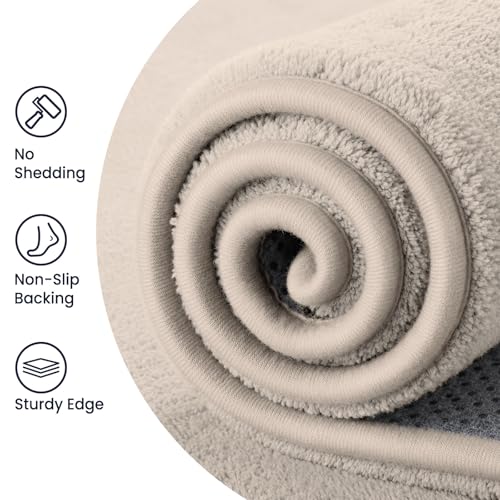 Sour Lemon 2x6 Soft Runner Rugs for Hallways Bedroom, Bedside Taupe Rug