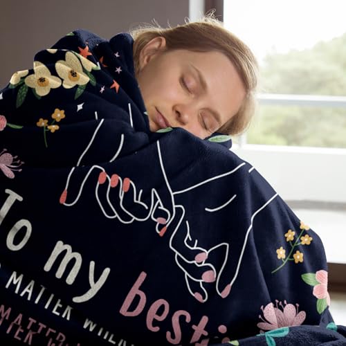 GiltGlimmer Friendship Gifts for Women, Best Friend Birthday Gifts for Women, Best Friend Blanket Gift, to My Bestie Throw Blanket for Christmas 60" x 50"