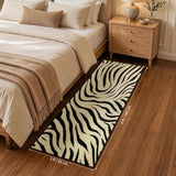 Zebra Hallway Runner Rugs 2×6: Modern Washable Non Slip Kitchen Rug