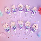 Birthday Number Candles Pink and Purple Butterfly Birthday Candles for Cake Glitter Number 1 Candle Cake Topper with Sequins for Girls and Women Anniversary Celebrations Supplies