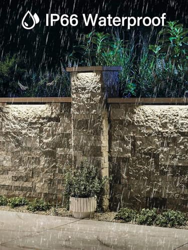 5W Retaining Wall Lights,7 inch LED Hardscape Lighting Low Voltage Landscape Paver Lights 12V 24V Step Lights Outdoor IP66 Waterproof 3000K Soft White Stair Deck Lighting (8 Pack+Connectors)