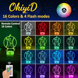 OkiyiD Softball Gifts for Girls, Light Up Softball Night Light 3D Illusion Lamp with 16 Colors Remote Control, Softball Accessories Stuff for Girls Women Best Friends Sister Birthday Xmas Gifts