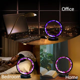 Runyansghi Amethyst Night Lamp 8.6'' Natural Healing Crystal Bedside USB Port 3 Colours Dimming Mode Bedroom Suitable Light for Living Room Office Home Decor Ideal Gift