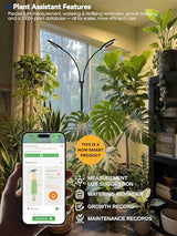 Grow Lights for Indoor Plants, Full Spectrum LED Grow Light Floor Lamp with Stand Adjustable Height and Angle, Black Plant Light with 3/9/12H Grow Light Timer (Black, 20W)