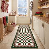 GarveeHome Christmas Runner Rug 2x10 for Laundry Festive Bordered Rug