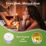 Unscented Tea Lights Candles 200 Pack,6 Hours Long Burning White Tea Candles Bulk,Non-Paraffin, Clean Burn, Smokeless, Palm Tealight Candles for Wedding,Centerpiece,Christmas Lights,Home Decor