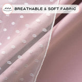 MYSKY HOME Pink Blackout Curtains for Girls Bedroom & Nursery Kids Blush Princess Double Layer Drapes, Polka Dots Sheer, Grommet Tops, 52x84 Inch, 2 Panels