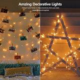 Brizled Clear Christmas Lights, 300 Count 69.6ft Incandescent White Lights String, Connectable 120V UL Certified Indoor/Outdoor White Light on White Wire for Room, Birthday, Wedding, Party, Warm White