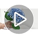 3 Pcs 21" Real Touch Blue Hydrangea Artificial Flowers with Stems, Fake Silk Flowers for Outdoors, Artificial Flowers for Home Decor Wedding Bouquets Centerpieces Vase