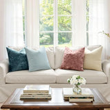 MIULEE Velvet Throw Pillow Covers Dusty Rose Pink 18x18 inch Set of 2