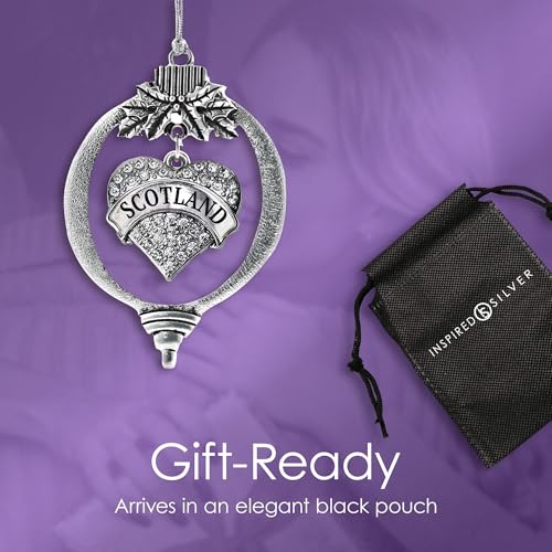 Inspired Silver - Mother and Daughter Bond - Silver Christmas Ornament - Open Heart Charm Christmas Tree Ornament with Cubic Zirconia - Holiday Hanging Decoration
