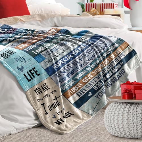 Gifts for Wife, Anniversary Blanket Gifts for Women Her Wife, Wifey Birthday Ideas from Husband, Romantic I Love You Present for Her, Christmas Valentines Mothers Day Presents Throw Blanket 60x50in