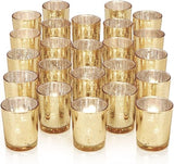 24 Pcs Gold Tea Lights Candles Holders for Wedding Centerpieces