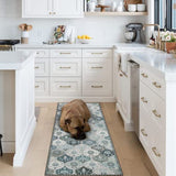Lahome Moroccan Washable Runner Rug, 2x6 Blue Kitchen Runners for Hallways