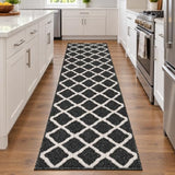 SHACOS Black Kitchen Runner Rug 2x8 ft Washable Hallway Runner Rugs