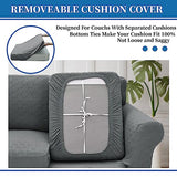 XINEAGE 2026 New 3 Pieces Couch Covers for 2 Extra Large Cushion Sofa Super Stretch Sofa Cover for 2 Large Seat Universal Loveseat Slip Cover for Living Room (Light Gray), 71"-91"(2 Cushions)
