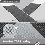 BEQHAUSE Hallway Runner Rugs 2x6, Hallway Rug Non-Slip Washable, Charcoal