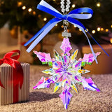 Annual Edition Christmas Ornaments 2026, Crystal Glass Snowflakes Ornaments | Sparkly Crysta Star Ornaments For Christmas Tree, Elegant Beautiful Cute Unique Christmas Ornaments Gift For Women