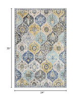 Lahome 2x3 Moroccan Kitchen Rug, Washable Area Rug for Entryway