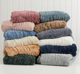 Springtree Home | Luxury Plush Throw Blanket | Brown Throw Blanket | Perfect Blanket for Couch Year Round | Fluffy Micro Fleece | Lily Collection - Dune