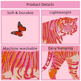 Tiger Aesthetic Tapestry - Pink Butterfly Tapestries, Boho Wall Tapestries, Picnic Sheet Wall Decor Blanket for Girl Bedroomfor Bedroom, Living Room, Dorm - 50 x 60 Inch