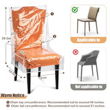 Dining Chair Covers, Waterproof Chair Covers - 4 Pack Clear Plastic Seat Chair Protector for Kitchen Keep Your Chair Away from Water Dust Stain and Pet Claws W/21 x D/18 Fits 16-23" (4)