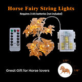 Fairy Pony String Lights Unique Decorative Light Horse Gifts for Girls Cute Lights 20LEDs 8ft Battery Operated for Birthday Horse Lover Xmas Thanksgiving Decor