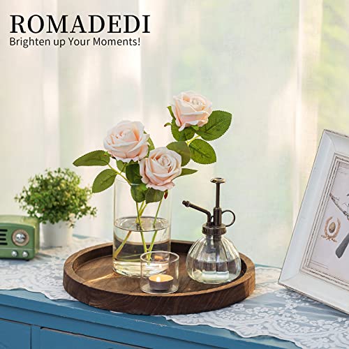 Romadedi Rustic Wood Decorative Candle Tray, 11 in