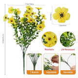 20 Bundles Artificial Flowers for Outdoors‌ and 6 Faux Butterflies | UV Resistant and No Fade, Maintenance-Free, ‌‌Fake Flowers for Garden Patio Porch Home Gifts Festivals Decor, Orange Yellow