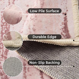 tchdio Pink Rug-5x7 Area Rugs for Living Room, Ultra Soft Washable Rugs for Bedroom Non Slip Nursery Rug, Kids Rug Playroom Carpet for Bedroom, Pink