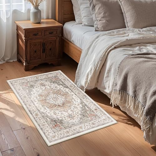 Area Rug 2x3 Entryway Rug Soft Washable Low Pile Vintage Doormat