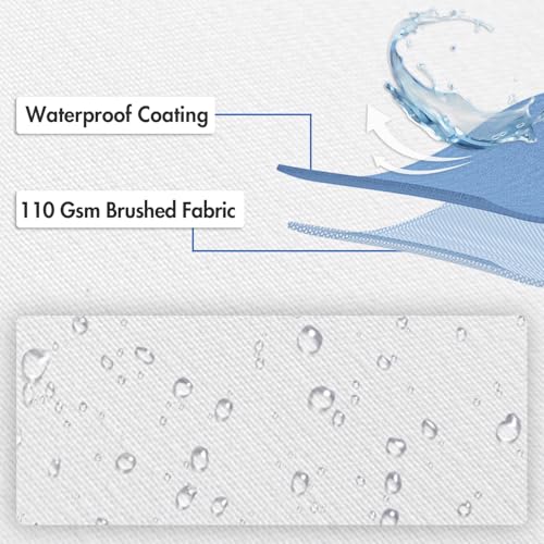 MIULEE Outdoor Pillows Pack of 2 18x18 Inch Outdoor Pillow Inserts Waterproof Decorative Throw Pillow Inserts, Square Water Resistant Pillow for Garden Couch Furniture
