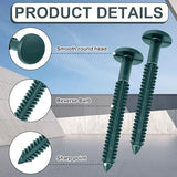 Blulu 18 Pcs 3 Inch Vinyl Shutter Fastener Window Panel Peg Lok Pin Pegs Screws Shutter Spikes Anchor (Forest Green)