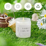 Vanilla Cupcake Scented Candle, Soy Wax 7 oz