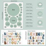 TaoBary 332 Pieces Polka Dots Wall Decals for Classroom Kids Wall Sticker Inspirational Circle Phrases Decal Sticker Letter Be Thankful, Be Brave Decal for Classroom Nursery Playroom(Boho)
