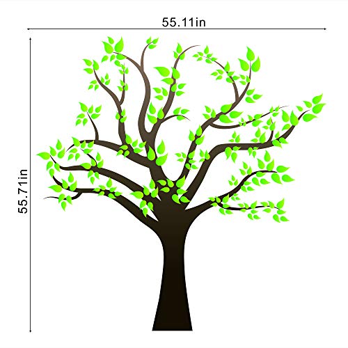 Amaonm Removable Cartoon Giant Brown Tree Wall Decals DIY Leaves Wall Sticker Peel and Stick Wall Decor for Nursery Kids Girls Nursery Room Bedroom Living Room Offices Kindergarten Decoration(Tree)