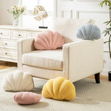XIAIJIA Seashell Throw Pillows Shell Shaped Pillow White Sea Shell Pillows for Bed Seashell Decorative Pillow Soft Plush Pillow Sea Couch Decoration(13 X 10 inch)